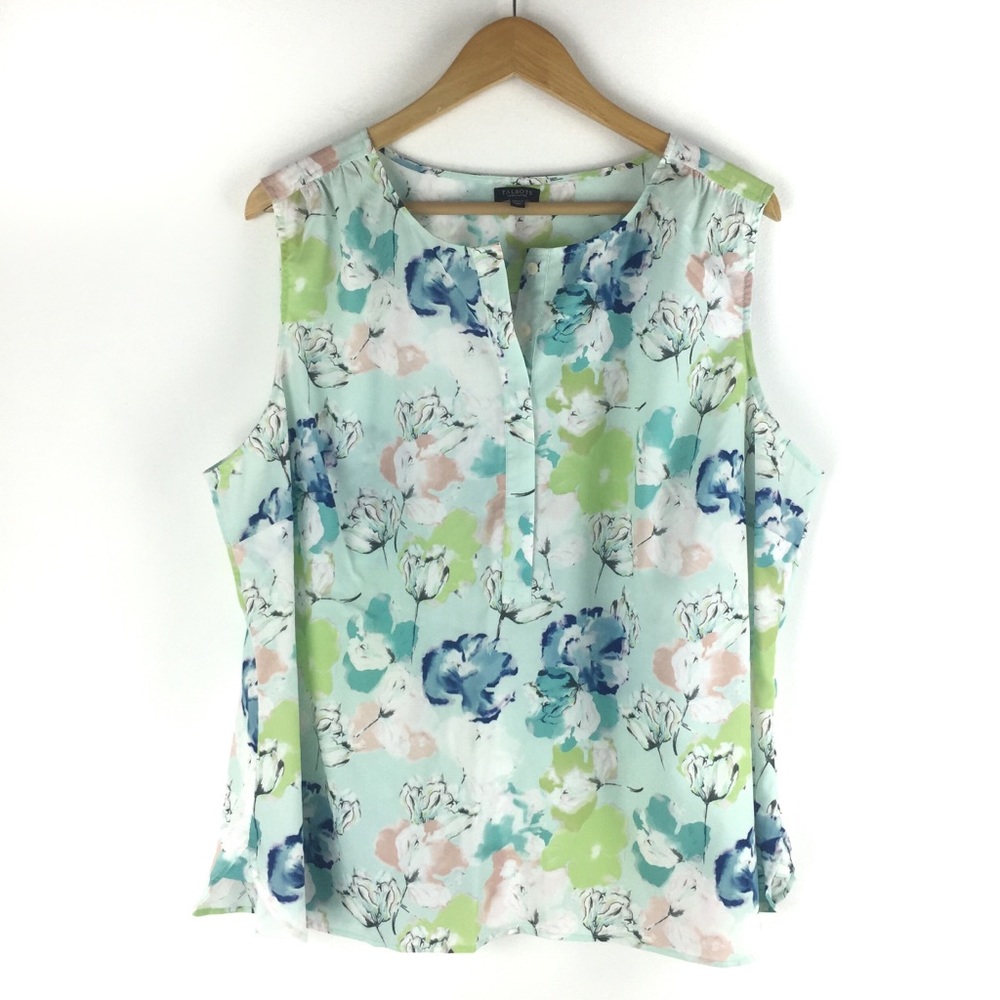 Talbots Size 20WP Sleeveless Printed Blouse